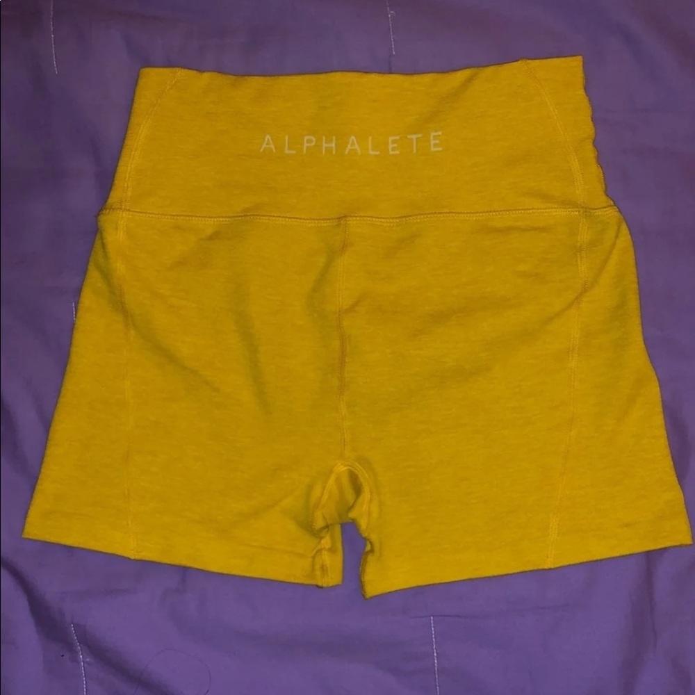 Alphalete Revival Yellow Shorts